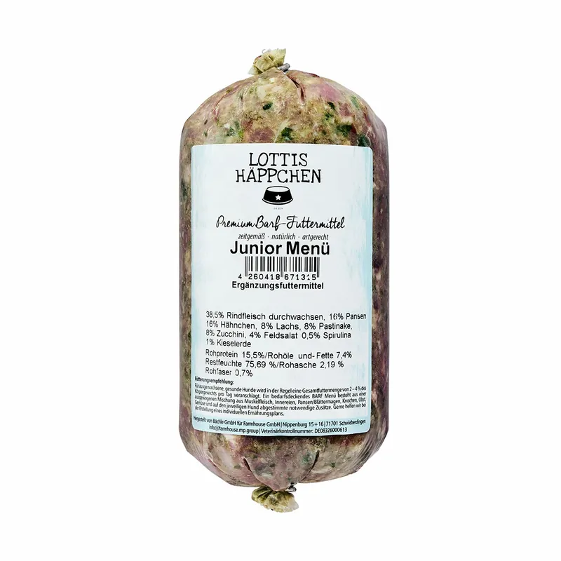 Sparpaket 5 x 500 g LOTTIS HÄPPCHEN Junior Menü Neuheit